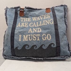 Denim large shoulder bag by Primitives by Kathy.